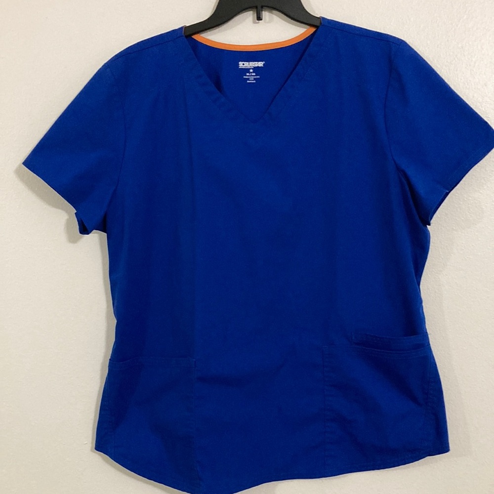 Scrubstar Royal Blue Scrub Top. Size XL